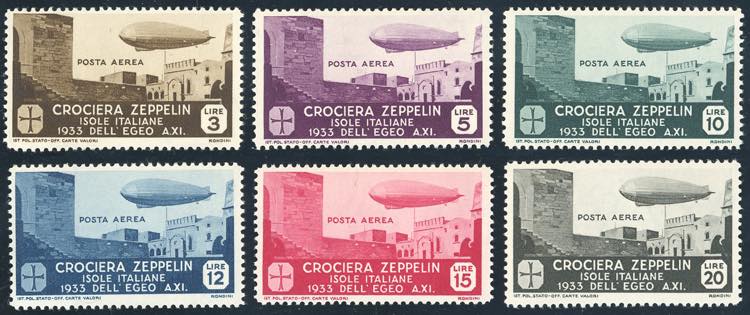 POSTA AEREA 1933 - Zeppelin, serie ... 