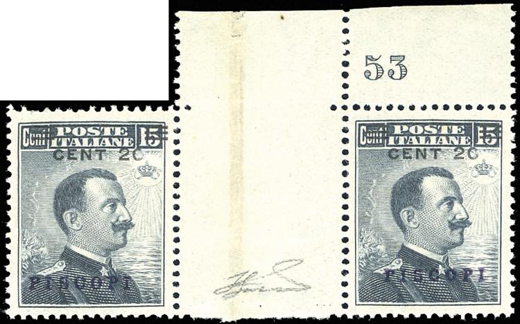PISCOPI 1916 - 20 cent. su 15 ... 