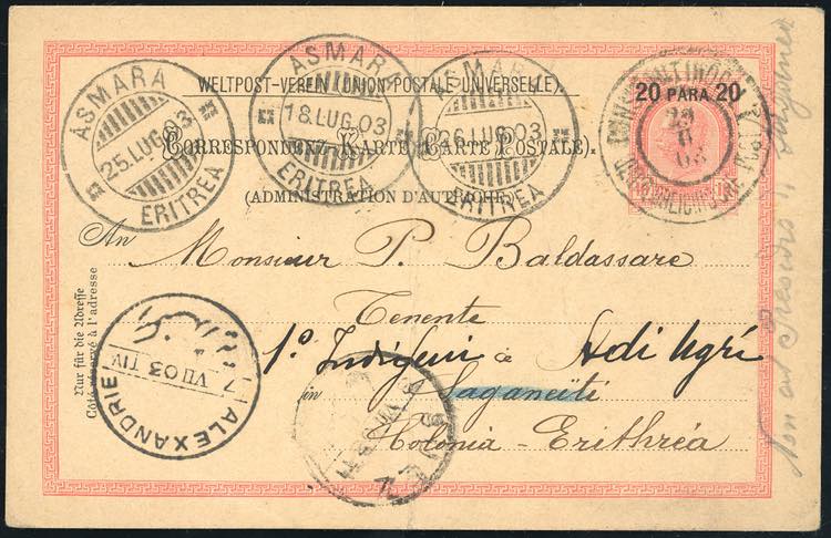 INCOMING MAIL 1903 - 20 para su 10 ... 