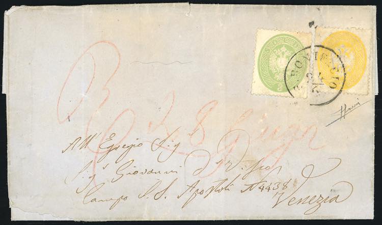 1864 - 2 soldi giallo, 3 soldi ... 