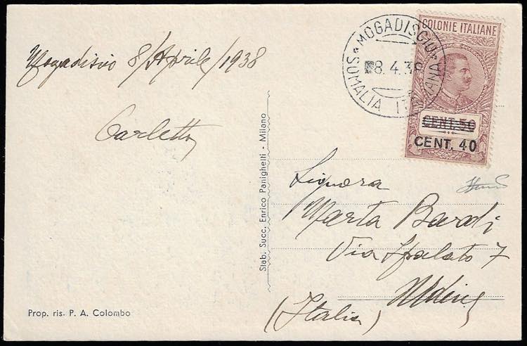 1938 - 40 cent. su 50 cent. marca ... 