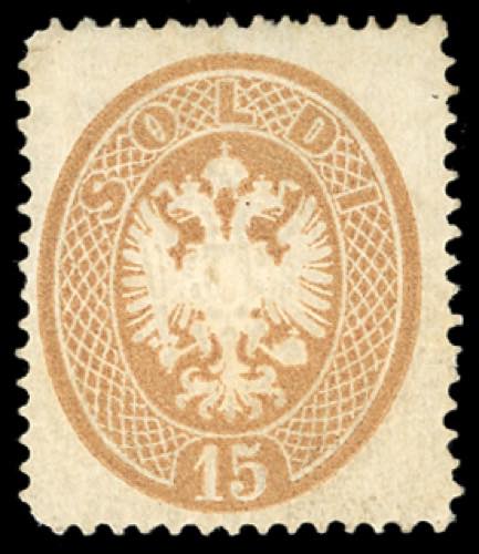 1863 - 15 soldi bruno, dent. 14 ... 