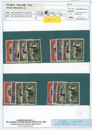 1928 - Milizia II, serie completa, ... 