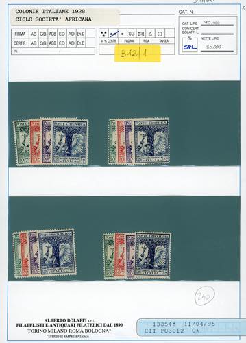 1928 - Pro Società Africana, ... 