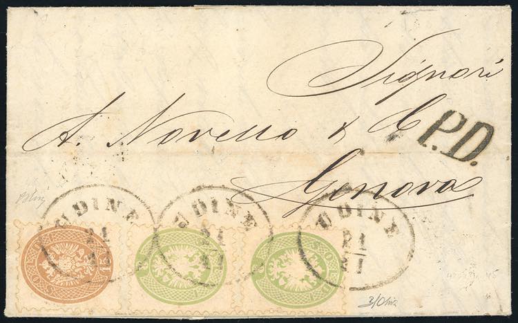 1865 - 3 soldi verde, due ... 