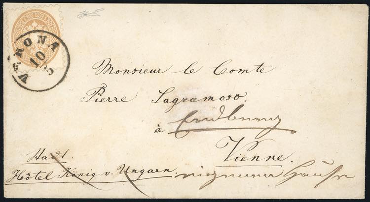 1864 - 15 soldi bruno, dent. 9 1/2 ... 