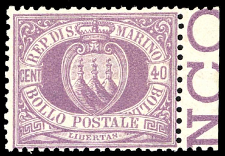 1877 - 40 cent. Stemma (7), ... 
