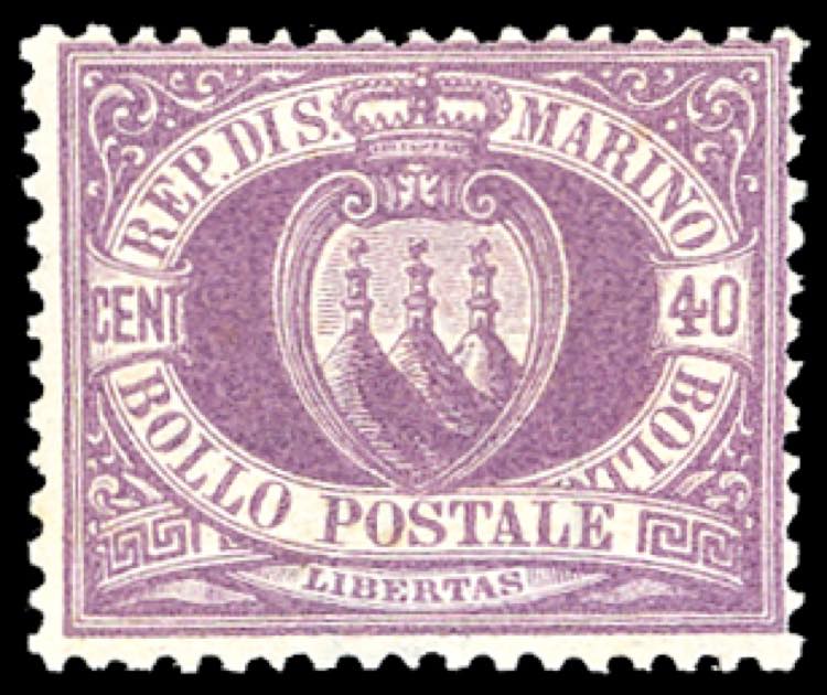 1877 - 40 cent. Stemma (7), ... 