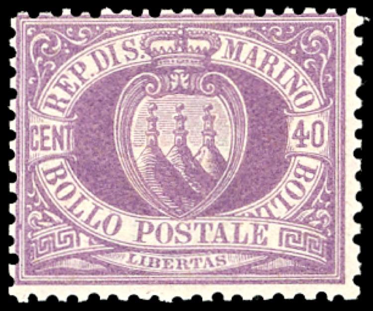 1877 - 40 cent. Stemma (7), ... 