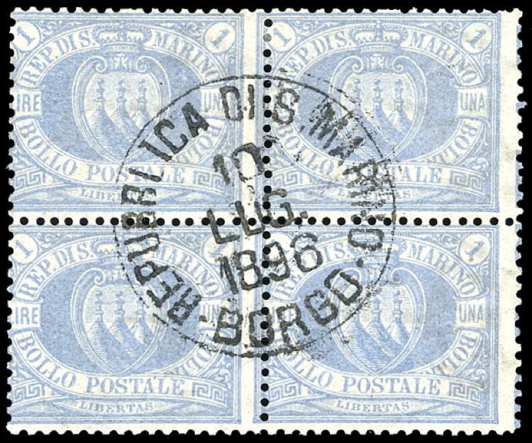 1894 - 1 lira oltremare Stemma ... 