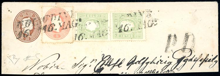 1861 - 10 soldi bruno rosso, ... 