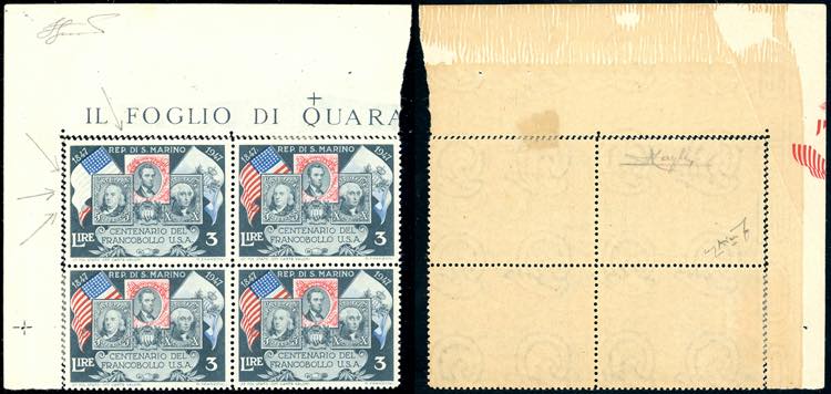 1947 - 3 lire Centenario del ... 