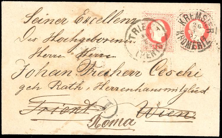 AUSTRIA 1877 - 5 kr. rosso ... 