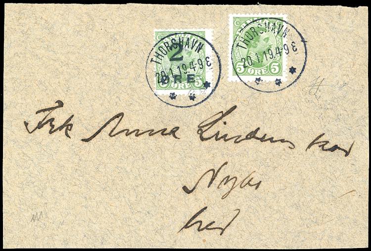 FAROER 1919 - 2 o. su 5 o. ... 