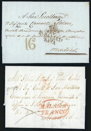 SPAGNA 1826/1835 - Due lettere ... 