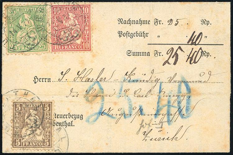 SVIZZERA 1877 - 5 cent., 10 cent., ... 