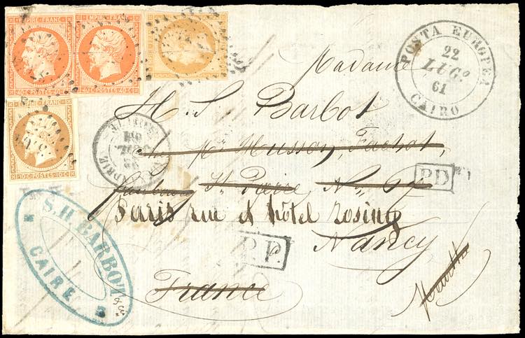 EGITTO POSTA EUROPEA 1861 - 10 ... 