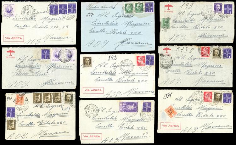 ERITREA 1938 - Bellinsieme di 7 ... 