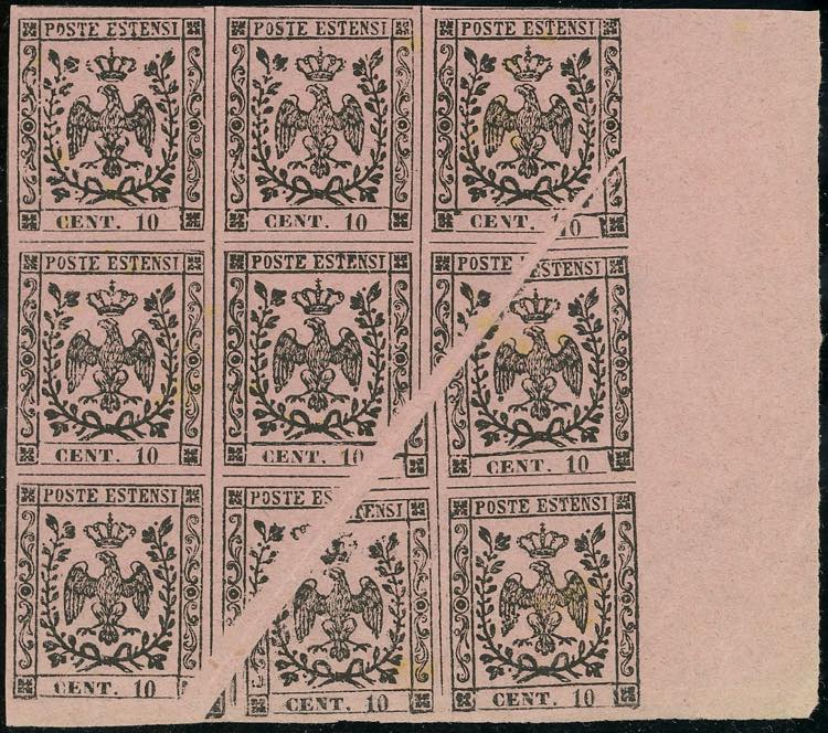 1852 - 10 cent. rosa vivo (2a), ... 