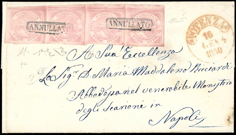 1860 - 1/2 grana rosa carminio ... 