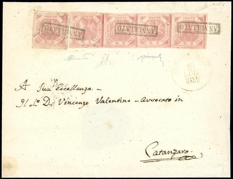 1859 - 2 grana rosa brunastro, I ... 