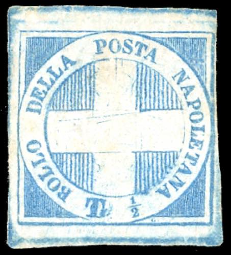 1860 - 1/2 tornese azzurro chiaro ... 