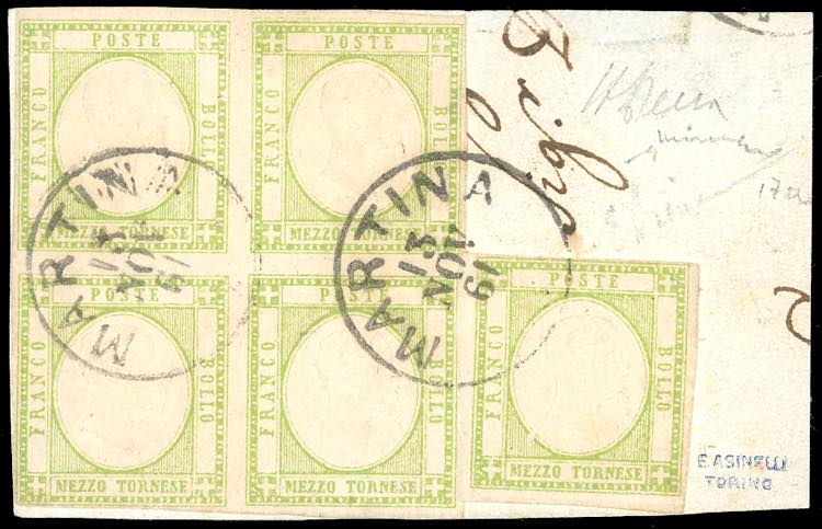 1861 - 1/2 tornese verde giallo ... 