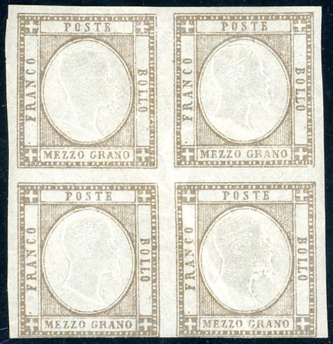 1861 - 1/2 grano bruno grigiastro ... 