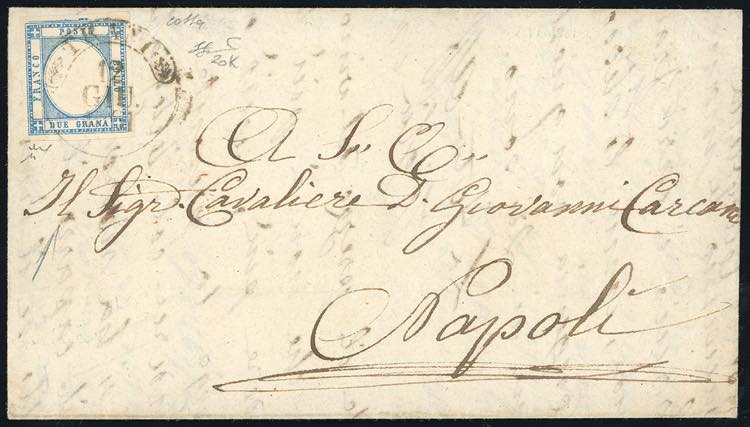 1861 - 2 grana azzurro chiaro, ... 