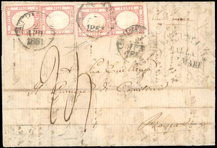 1861 - 5 grana rosso carminio ... 