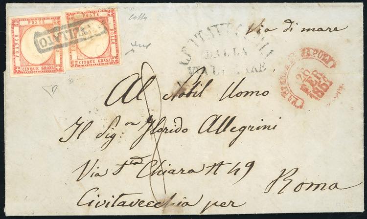 1861 - 5 grana vermiglio (21a), ... 