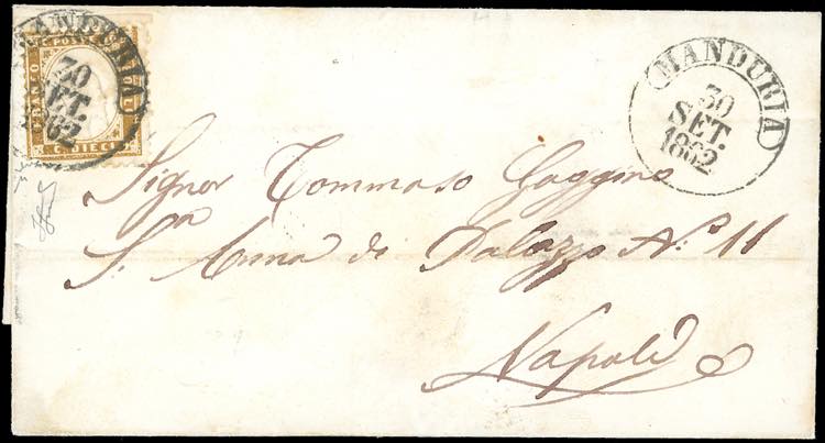 1862 - 10 cent. bruno (Regno 1c), ... 
