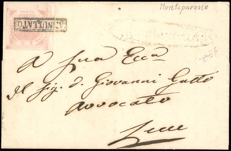 MONTEPARANO, annullato + ovale ... 