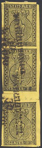 1852 - 5 cent. giallo (1), ... 