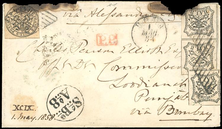 STATO PONTIFICIO-INDIA 1858 - 4 ... 