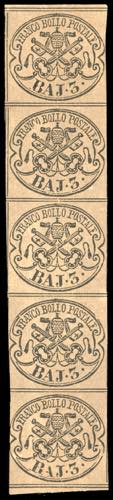 1863 - 3 baj bruno (4Aa), striscia ... 