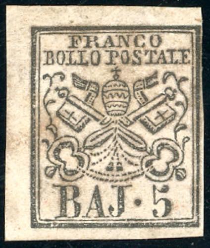 1854 - 5 baj bianco rosaceo, ... 