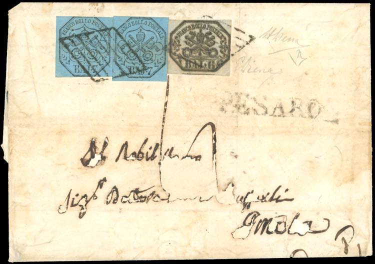 1852 - 6 baj grigio, inchiostro ... 