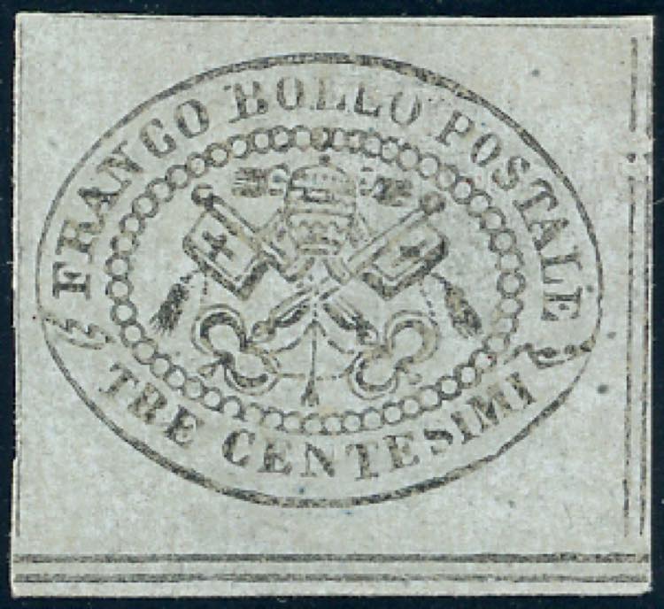 1867 - 3 cent. grigio (15), gomma ... 