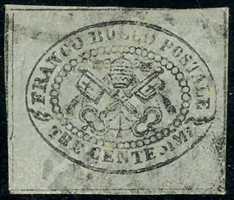1867 - 3 cent. grigio (15), usato, ... 