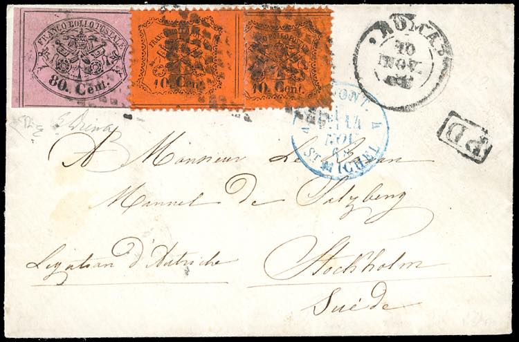 STATO PONTIFICIO-SVEZIA 1868 - 80 ... 