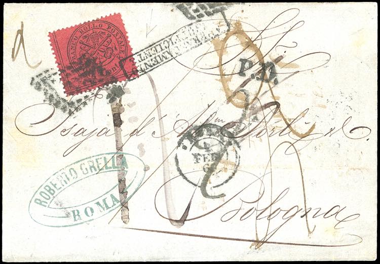 1869 - 20 cent. rosso bruno (27), ... 
