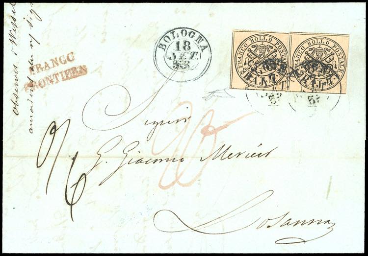 STATO PONTIFICIO-SVIZZERA 1853 - 4 ... 