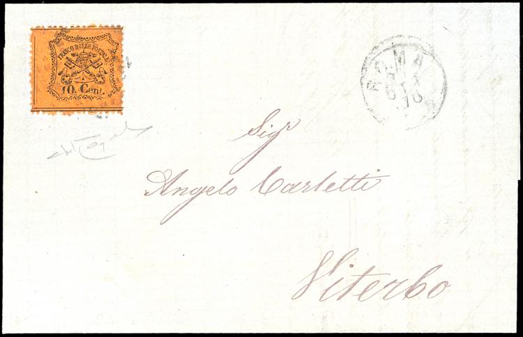 1870 - 10 cent. (26), perfetto, su ... 
