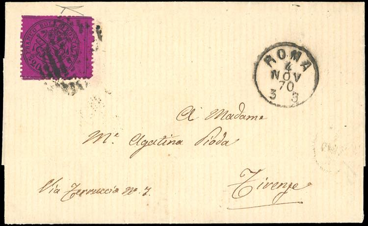 1870 - 20 cent. (28), ritagliato ... 