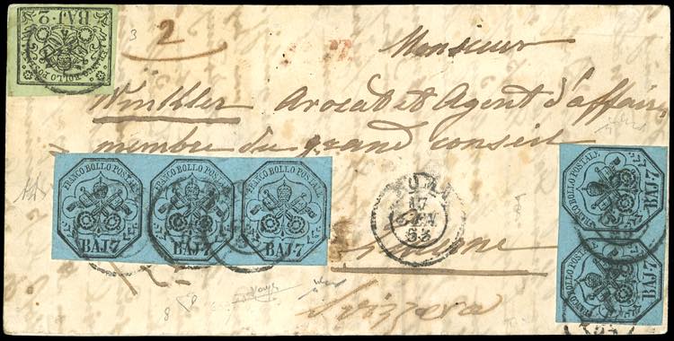 STATO PONTIFICIO-SVIZZERA 1853 - 7 ... 