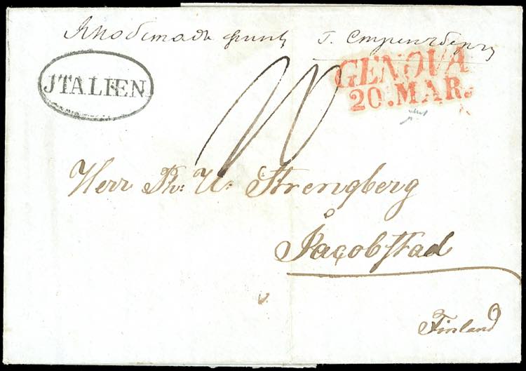 SARDEGNA-FINLANDIA 1843 - Lettera ... 