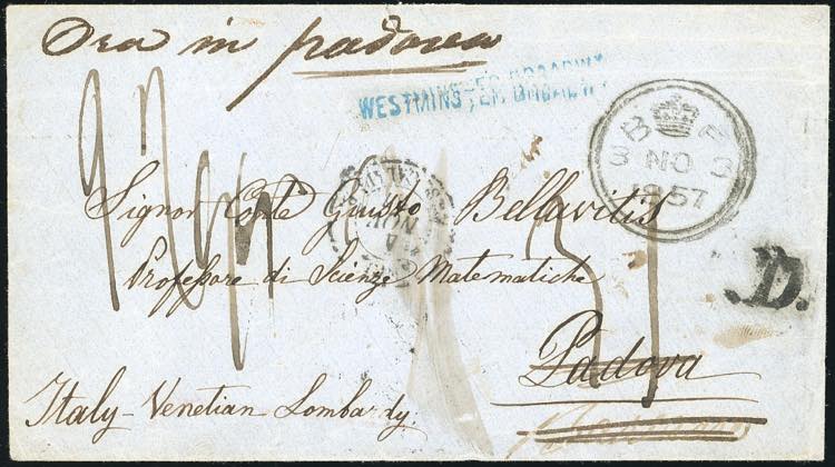 LOMBARDO VENETO-GRAN BRETAGNA 1857 ... 