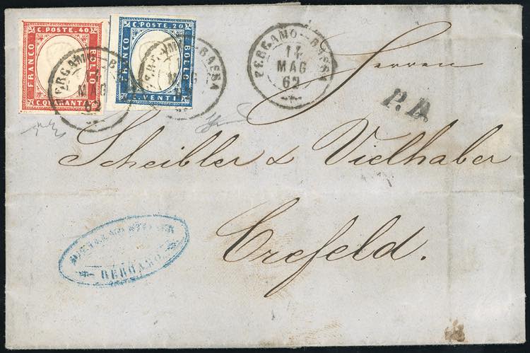 SARDEGNA-GERMANIA 1862 - 40 cent., ... 