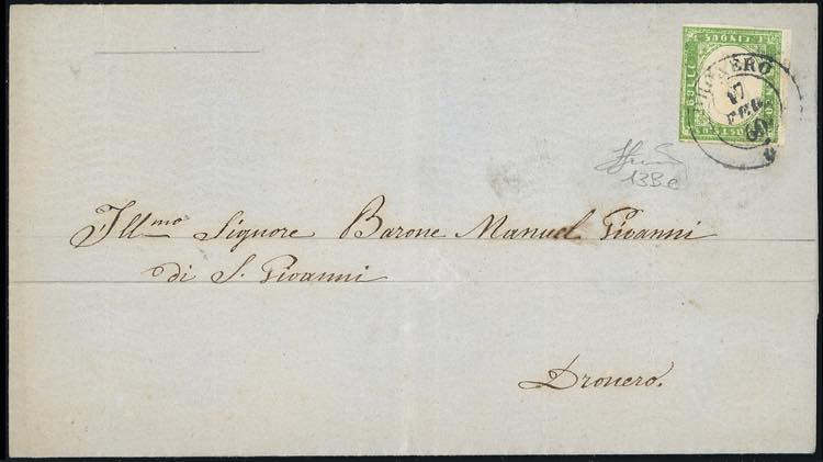 1860 - 5 cent. verde giallo, ... 